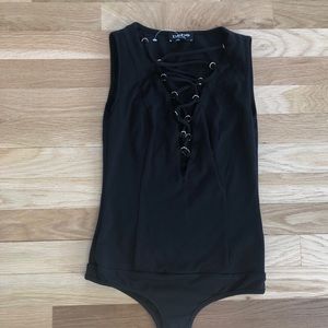 Bebe lace up body suit